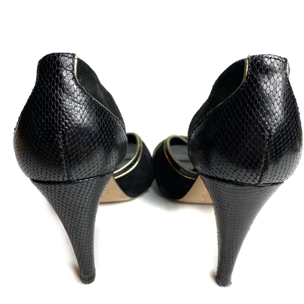 Alejandro Ingelmo black peep toe heels EUR size 40 - Picture 2 of 5